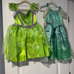 Disney’s Tinkerbell and Elsa Disney Princess dress bundle. 4T.